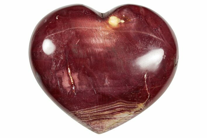 Polished Triassic Petrified Wood Heart - Madagascar #355577